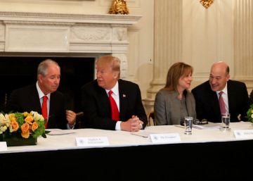 Donald Trump se re&uacute;ne con l&iacute;deres empresariales de EE UU.