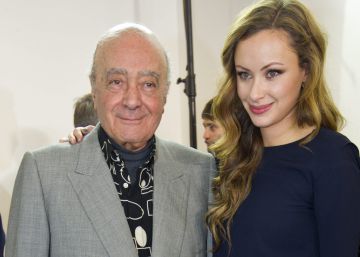 Mohamed Al Fayed y su hija Camilla, en la Semana de la Moda de Londres en 2014.