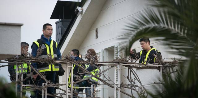 Registro en un chalé de Barcelona.