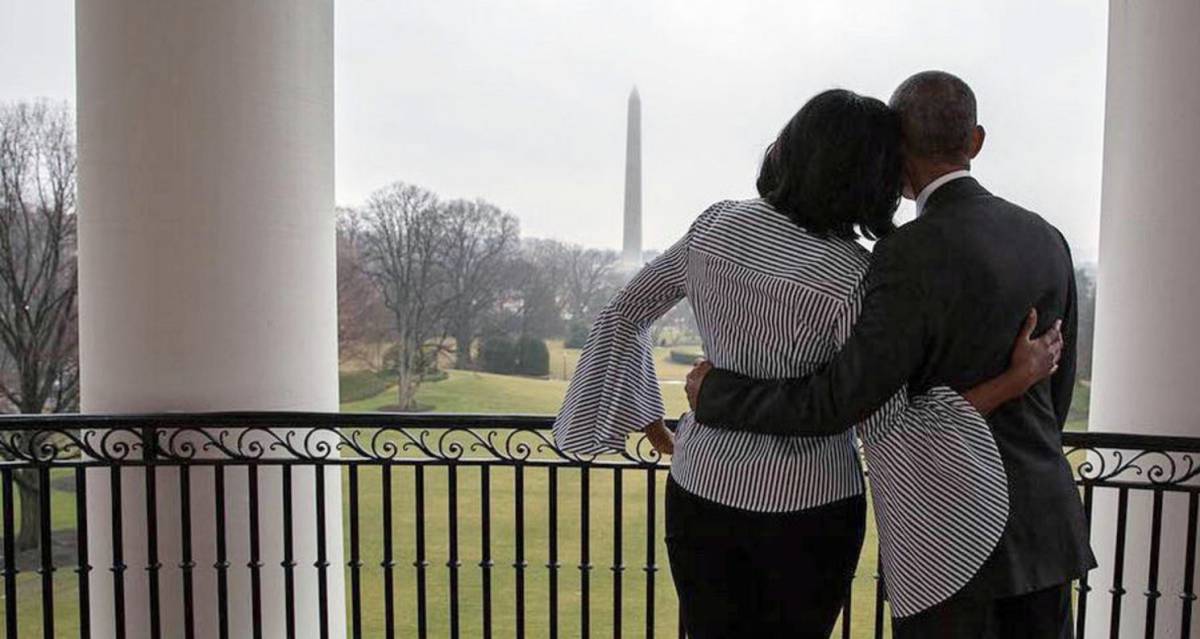 Barack y Michelle Obama, en una de sus &uacute;ltimas im&aacute;genes compartidas desde la Casa Blanca.