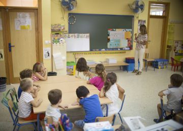 Alumnos del colegio de educaci&oacute;n de infantil y primaria Jacarand&aacute;, en Sevilla. 