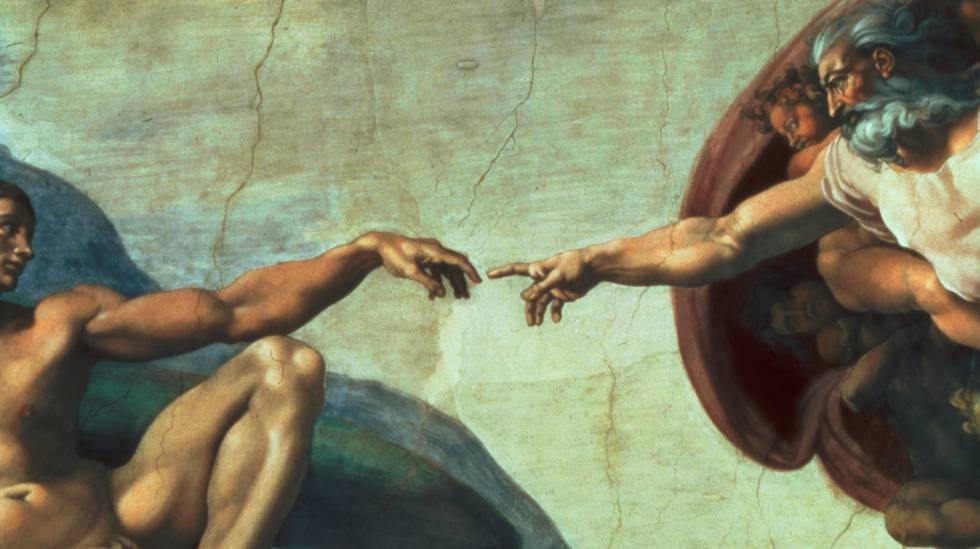 Fresco de "La Creación", de Miguel Ángel, en la Capilla Sixtina.