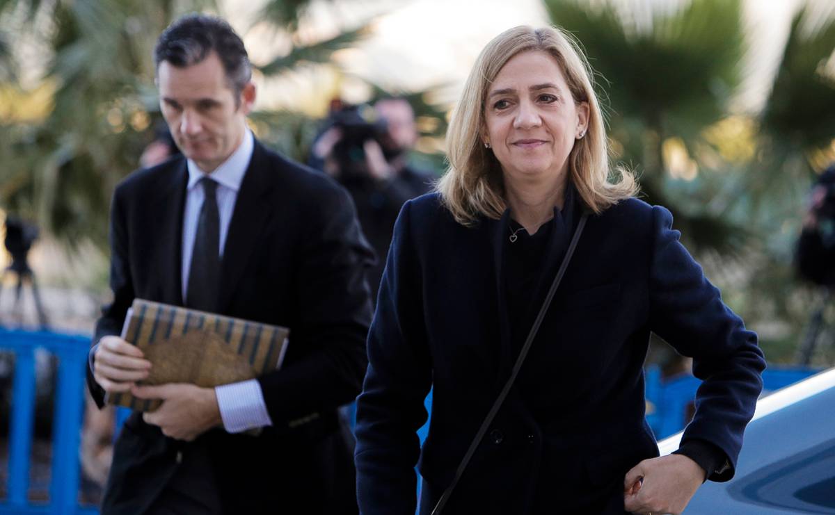 Urdangarin y la infanta Cristina, en Palma, en 2016.