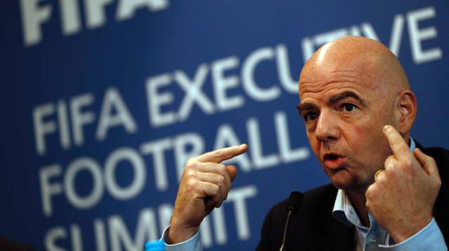 Infantino, ayer en el FIFA Executive Football Summit.