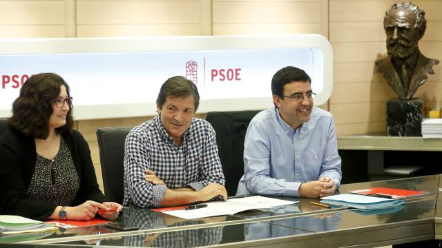 Reunion de la gestora PSOE en Ferraz.