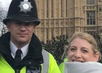 La última foto de Keith Palmer, 45 minutos antes de ser asesinado