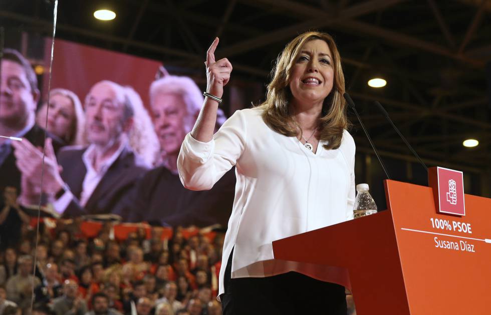 Susana Díaz se presenta oficialmente como candidata para liderar el PSOE, en imágenes