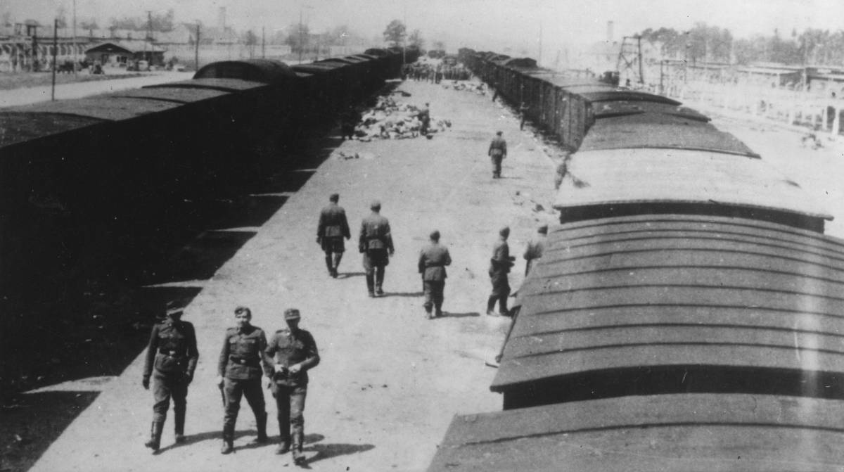 Guardias en el campo nazi de Auschwitz.