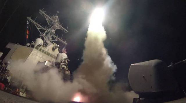 Lanzamiento de uno de los misiles.