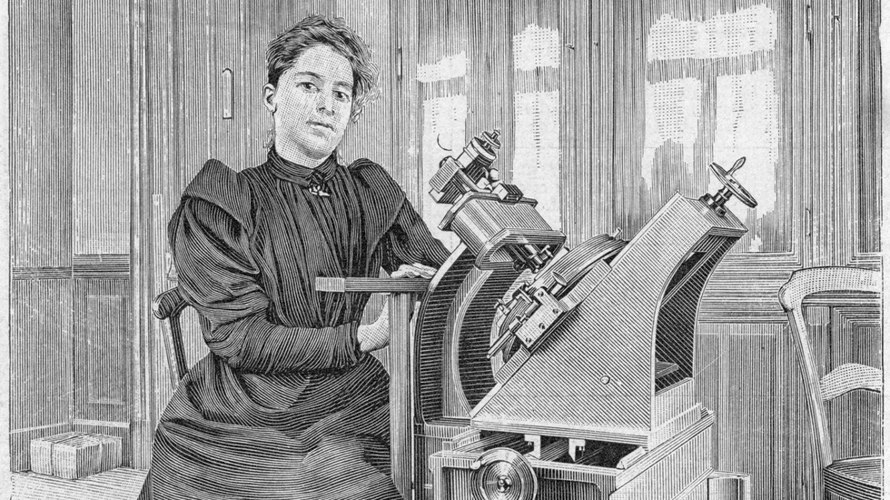 Dorothea Klumpke Roberts, matemática rny astrónoma, en una ilustración de 1903. rn