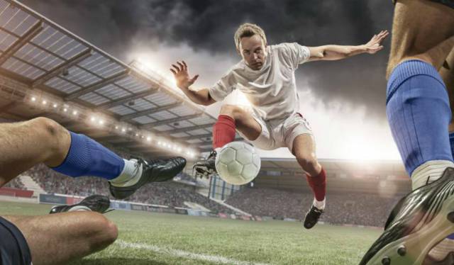 Recreación de un partido de fútbol en alta definición.