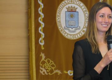 Annie Novak, en la Universidad Polit&eacute;cnica de Madrid. Mayo de 2017. 