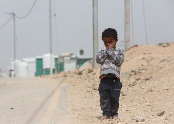Un ni&ntilde;o en el campo de refugiados de Zaatari, en Jordania, el pasado marzo.