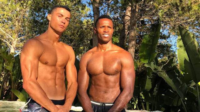 Cristiano Ronaldo y su amigo José Semedo.