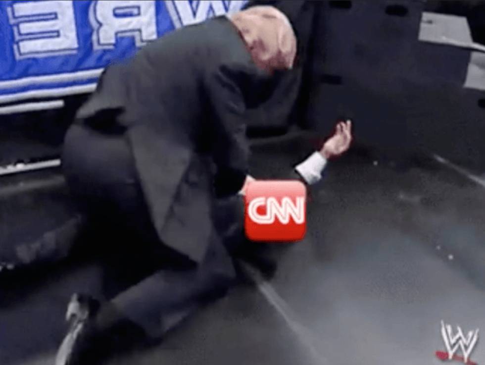 Captura del video que compartió Trump contra la CNN.