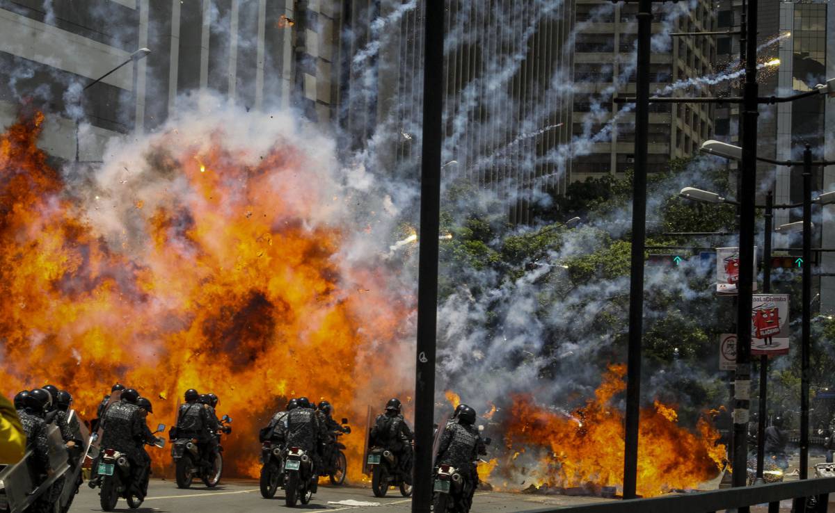 Protestas en Caracas.