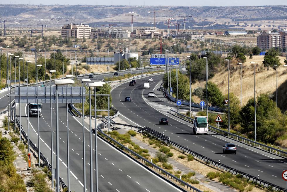 Radial 3 (R-3) a su paso por Vicálvaro, Madrid.