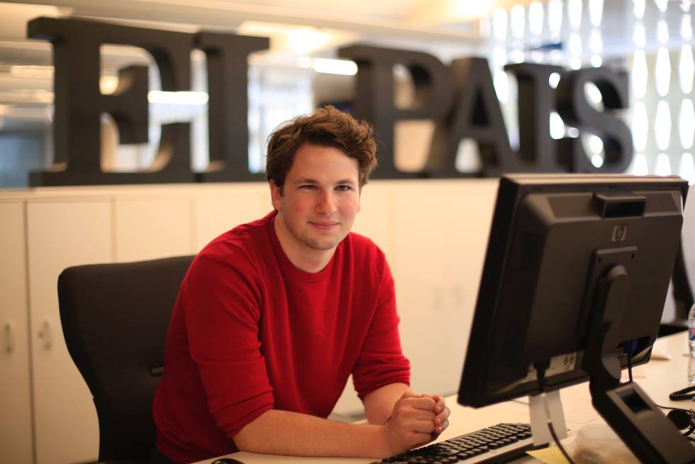 Henry Hahn at the EL PAÍS office in Madrid.