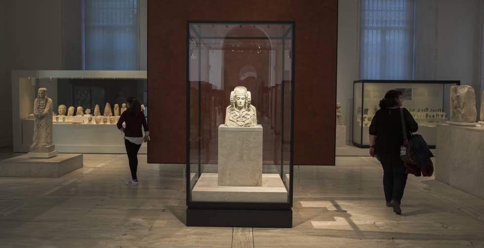 La Dama de Elche, en la sala de Protohistoria del Museo Arqueológico Nacional. 