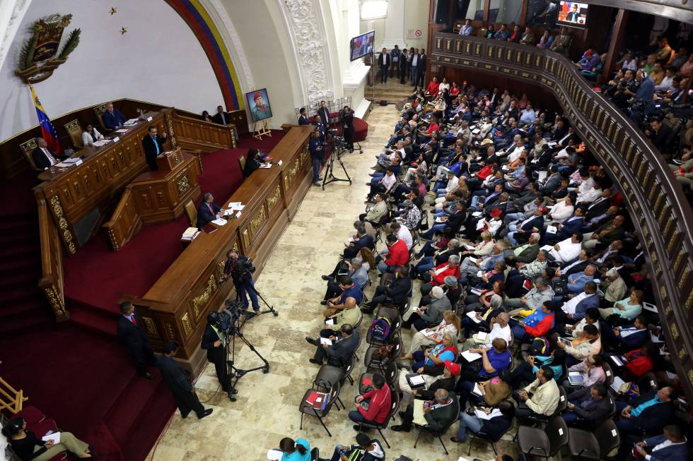 Sesión de la Asamblea Nacional Constituyente en Caracas (Venezuela). 