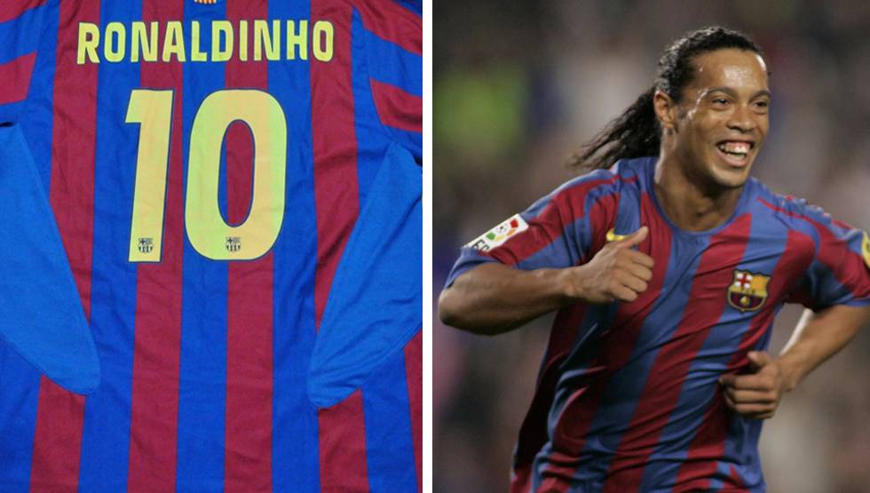 camiseta ronaldinho barcelona 2005