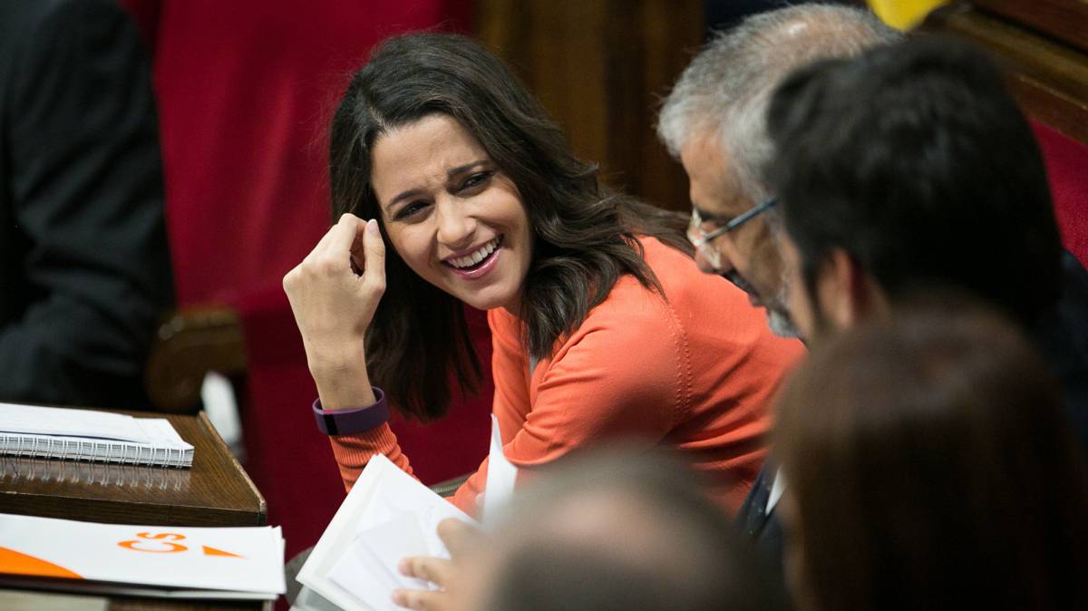 Inés Arrimadas en el Parlament.