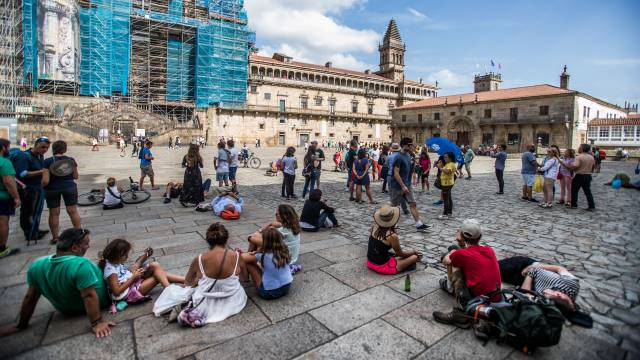 La plaza del Obradoiro, en Santiago de Compostela.