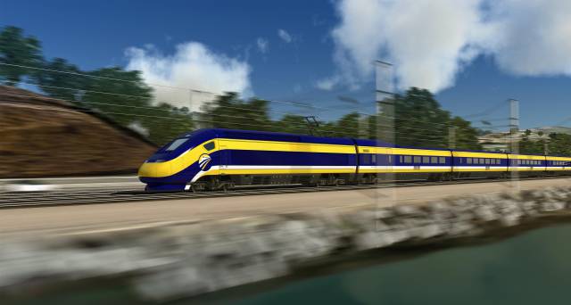 Recreaci&oacute;n del AVE de California.