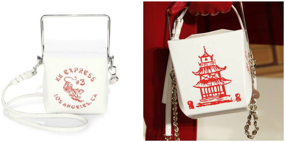 El bolso de la marca Kendall + Kylie y, a la derecha, el accesorio diseñado por Deborah Lloyd para la marca Kate Spade. L’ESTROP