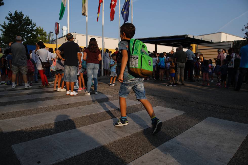 Vuelta al cole en un colegio de Boadilla.