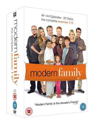 Las seis primeras temporadas de 'Modern family' en inglés en formato DVD.