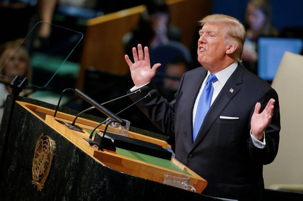 Trump se dirige a la Asamblea General de la ONU.