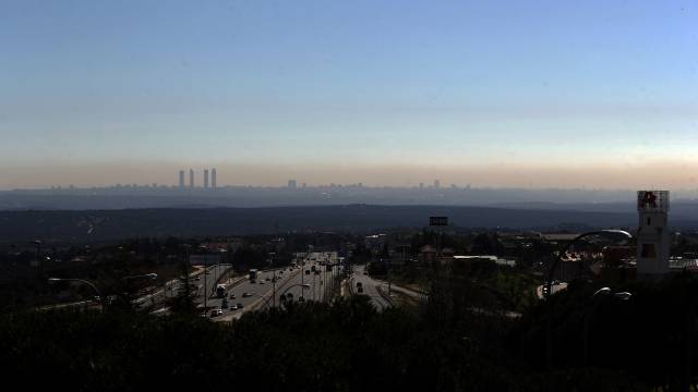 Boina de contaminanción sobre Madrid el pasado marzo.