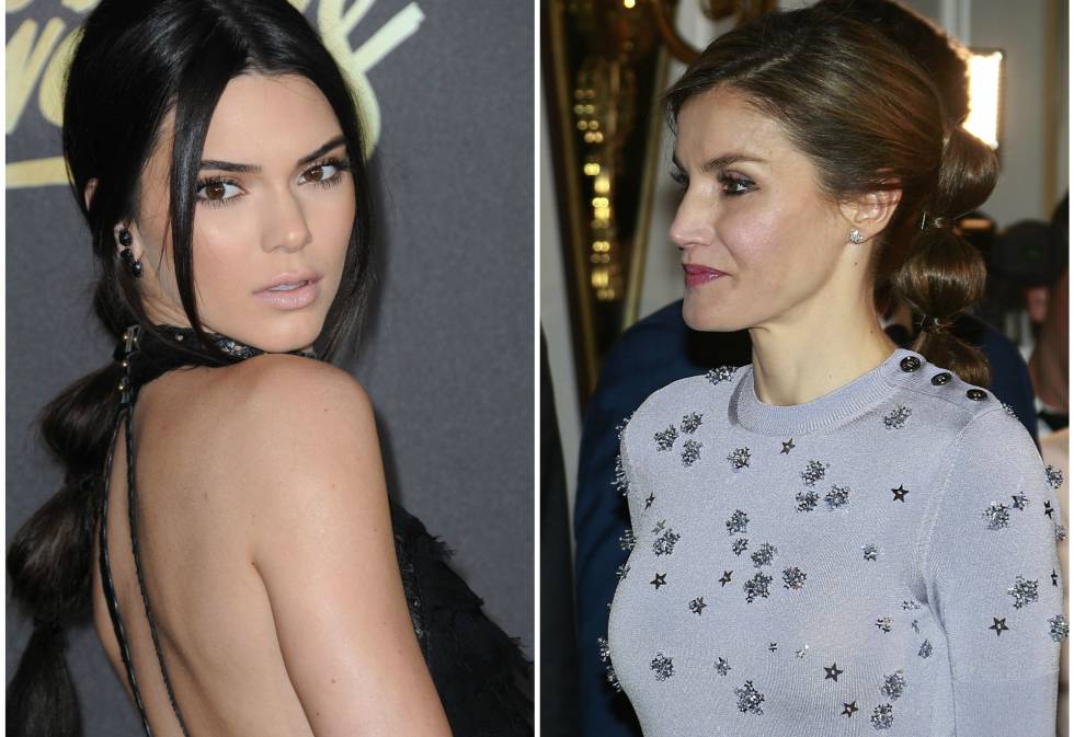 Kendall Jenner y doña Letizia con el mismo peinado.