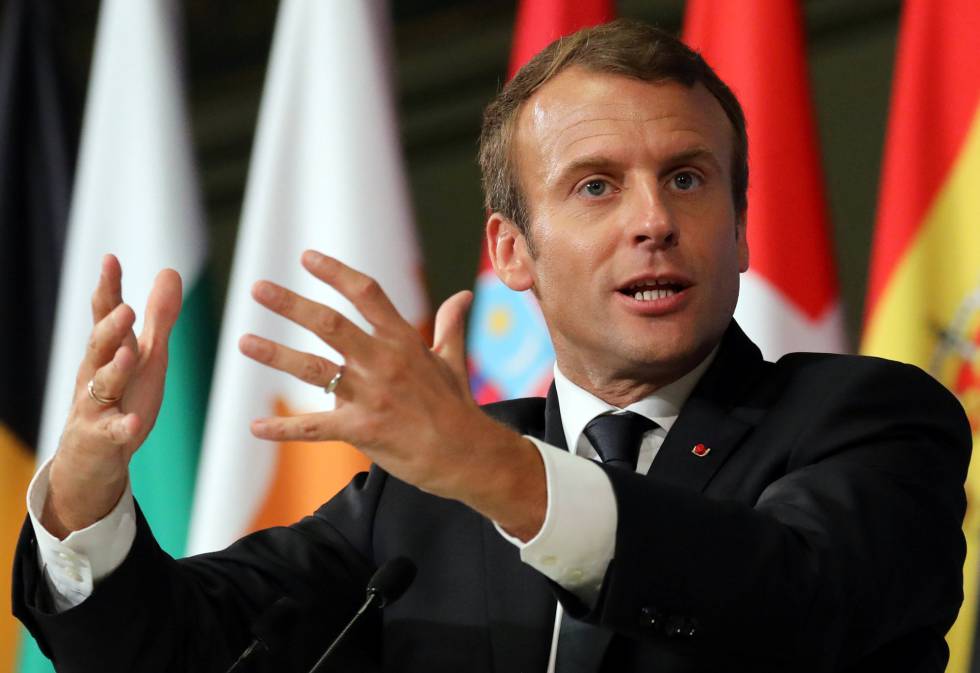 Emmanuel Macron, el martes en La Sorbona. 