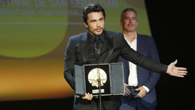 James Franco, con la Concha de Oro.