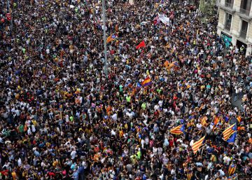 As it happened: tens of thousands take to streets of Catalonia in general strike