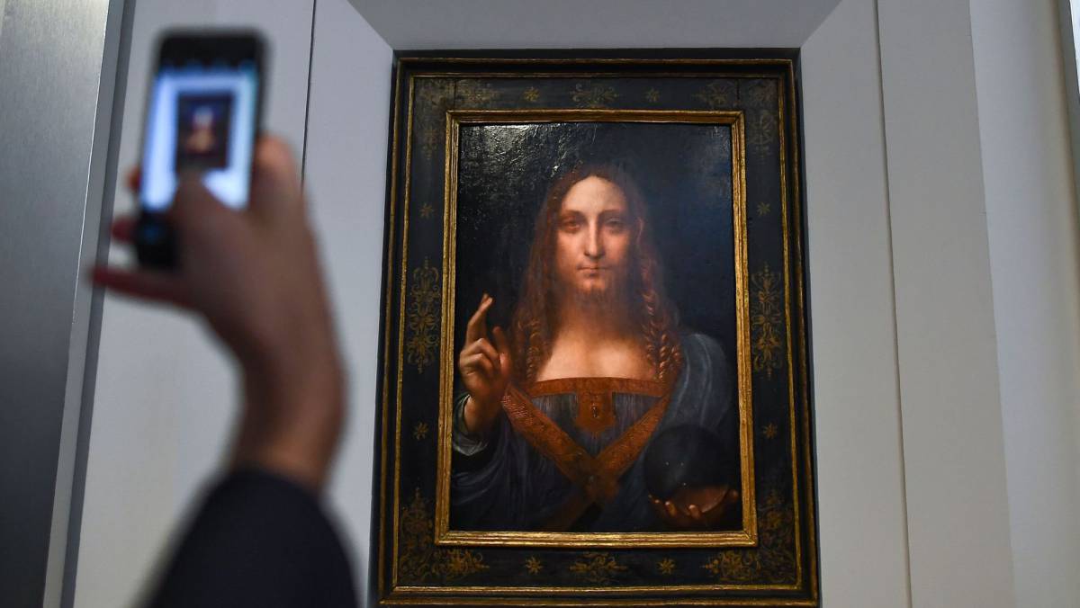 El 'Salvator mundi', de Leonardo da Vinci, en Nueva York.