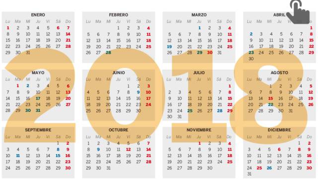 El calendario laboral de 2018: diez festivos comunes en toda España