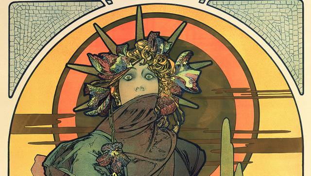 Cartel de Mucha para la obra 'Medea'.