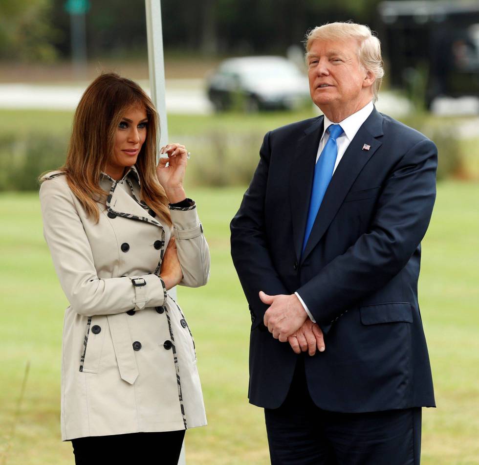 Melania Trump y Donald Trump.