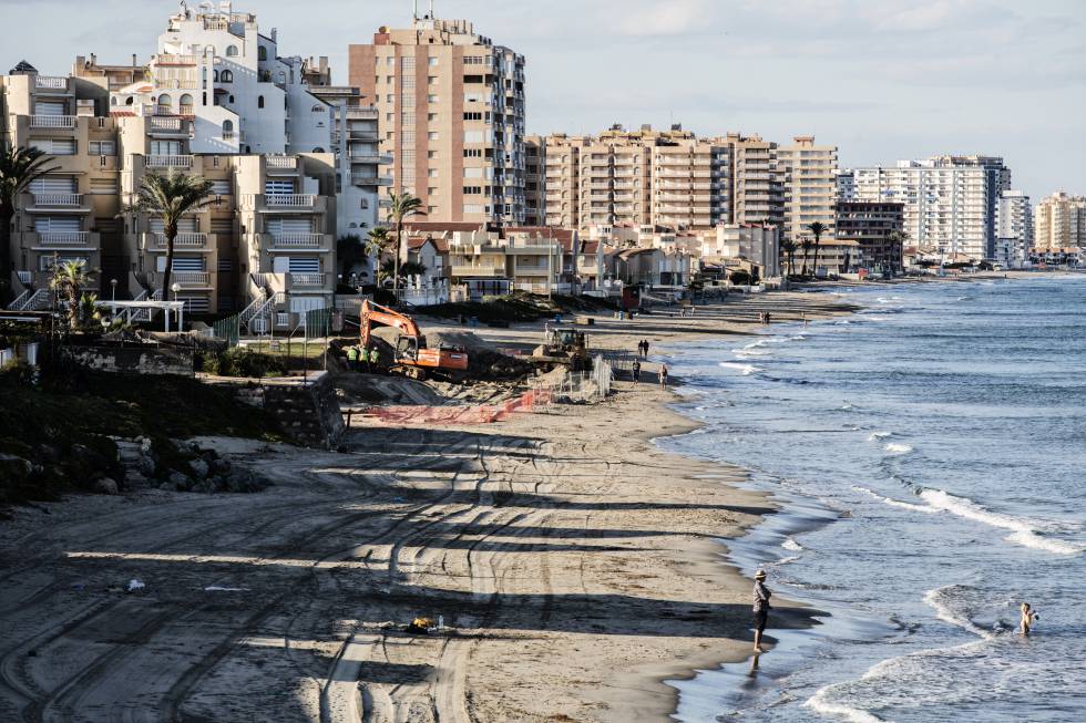 Reportaje sobre cambio climático en La Manga del Mar Menor, Murcia.