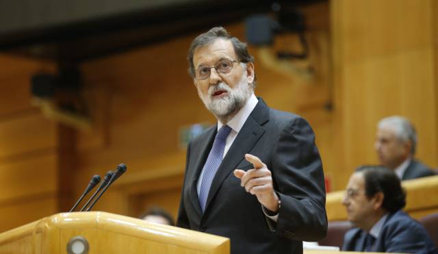 Rajoy, en el Senado este viernes.