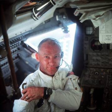 Edwin Buzz Aldrin, durante su misión lunar en 1969.