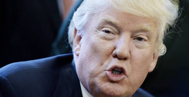 Donald Trump in the White House's Oval Office.