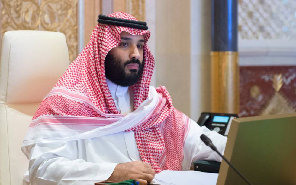 El principe heredero, Mohamed bin Salmán, durante el encuentro del Consejo de Asuntos Económicos y de Desarrollo en Riad, el pasado 7 de noviembre.