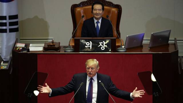 Donald Trump, en Seúl.