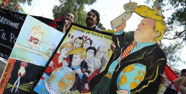 Anti-Trump protests.