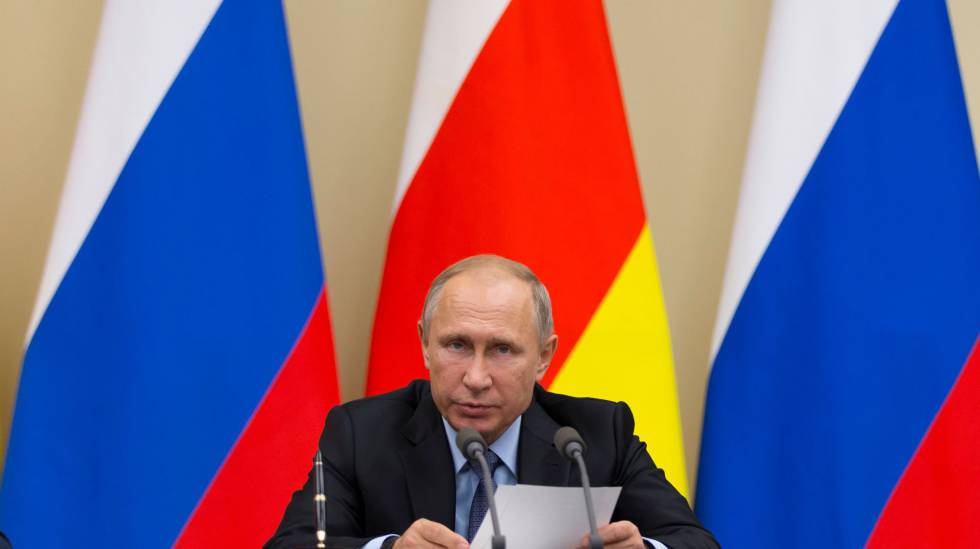 Russian President Vladimir Putin, during a press conference in Moscow on November 14.