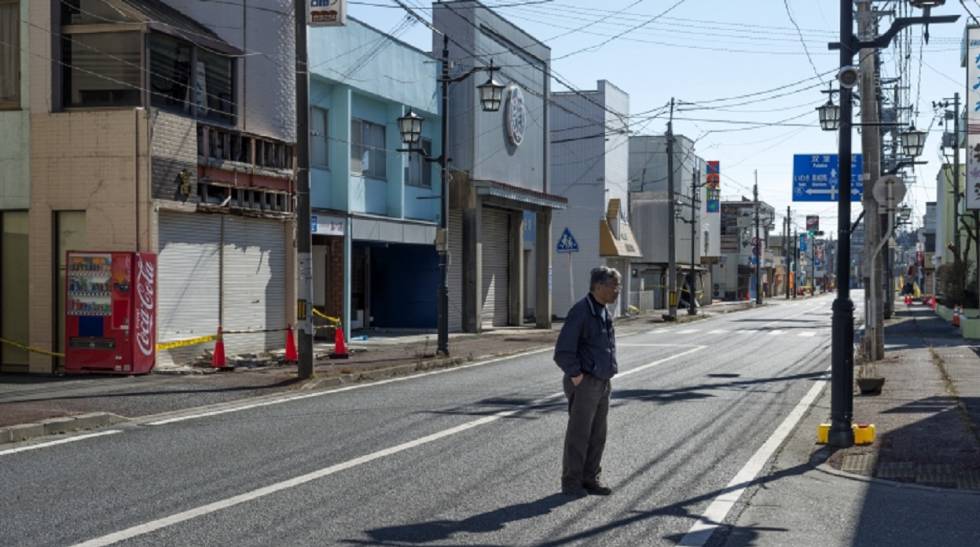 Uno de los desplazados por el desastre de Fukushima.
